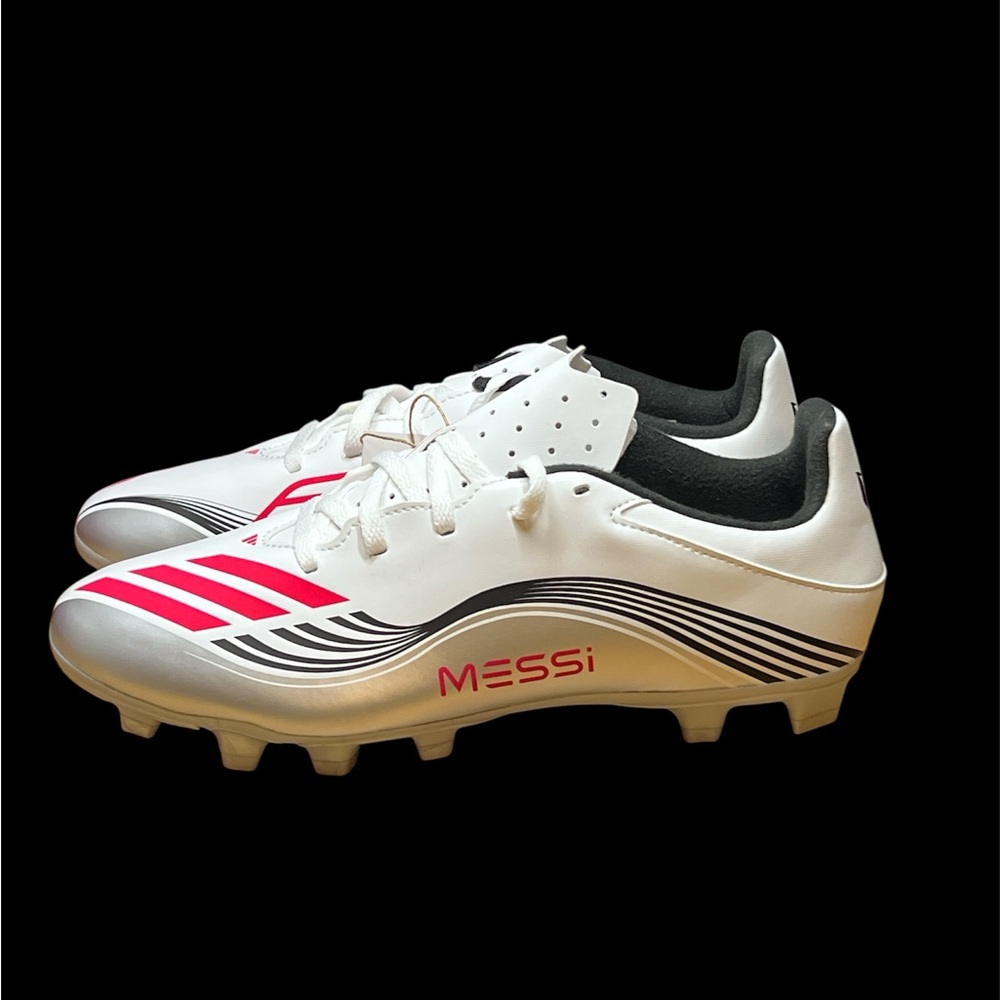 Size 8 - Adidas F50 MESSI CLUB FG/M Mens Messi Cleats White Silver JP7443